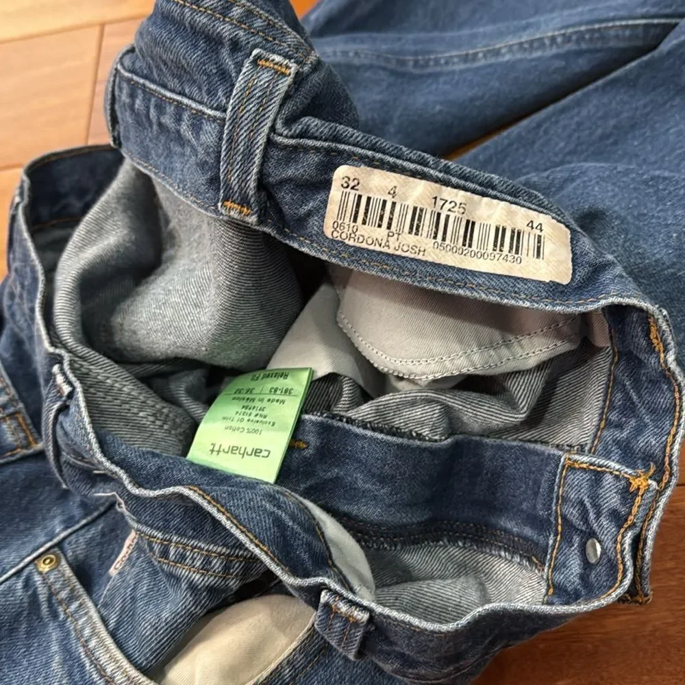 Carhartt Blue Men’s Denim Relaxed Jeans, Size‎ 36x32